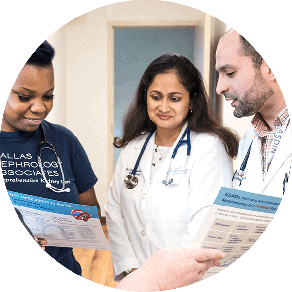 Doctors reviewing documents