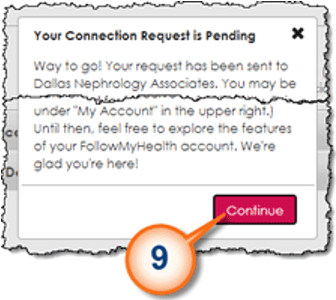 FollowMyHealth Sign Up - Step 9