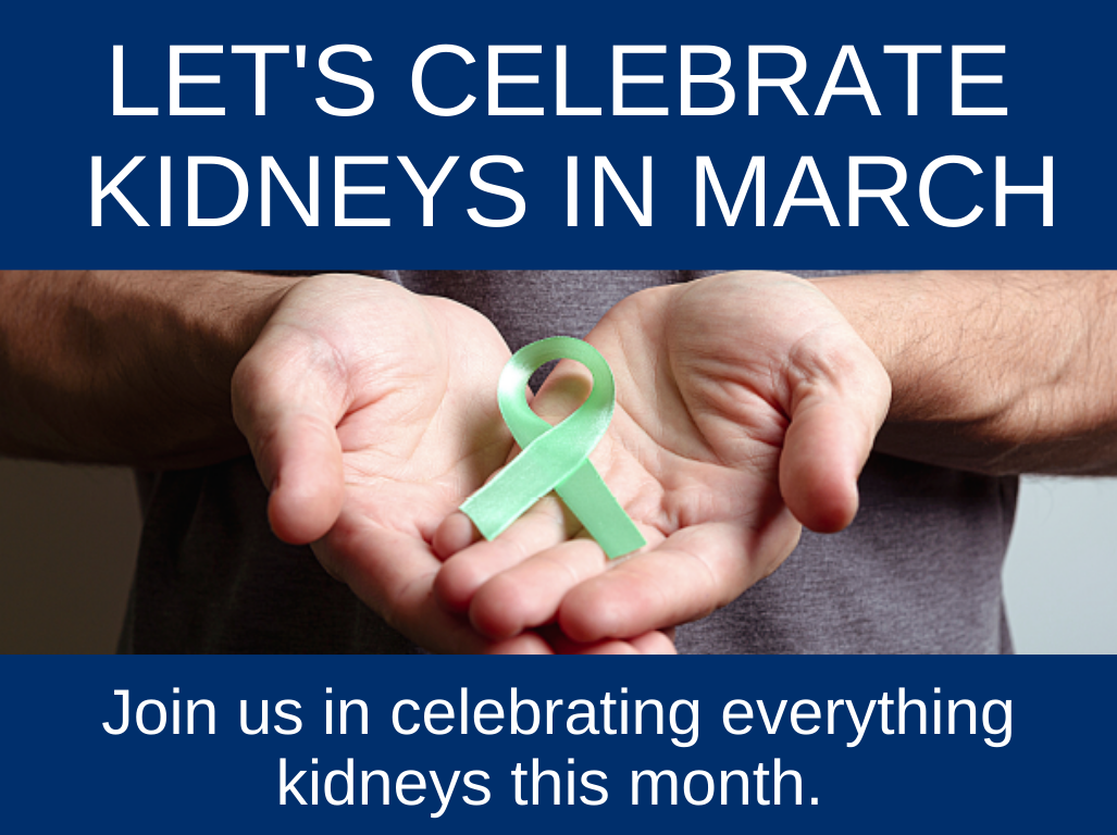 Join us in celebrating everything kidneys this month.
