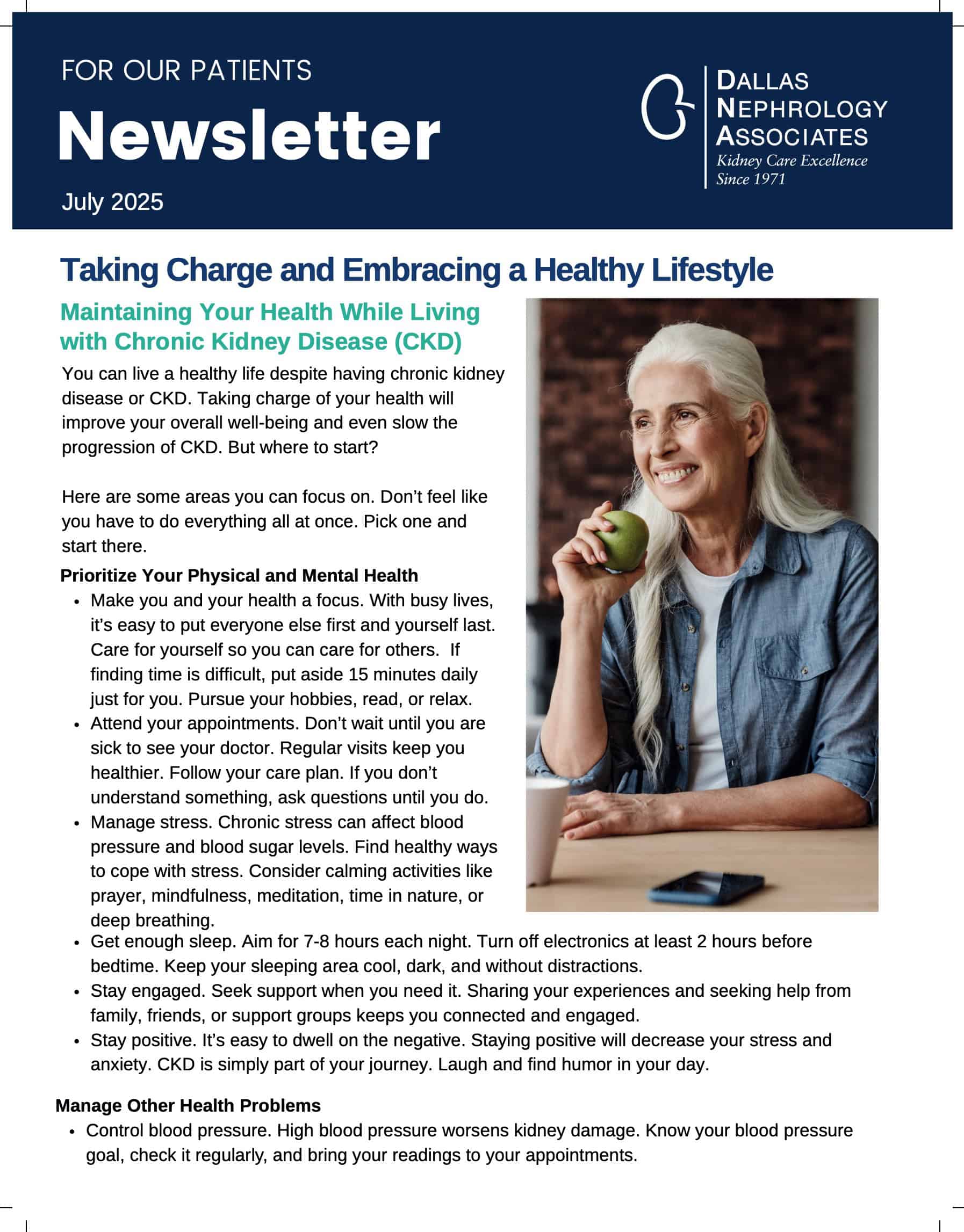 July 2025 Newsletter cover